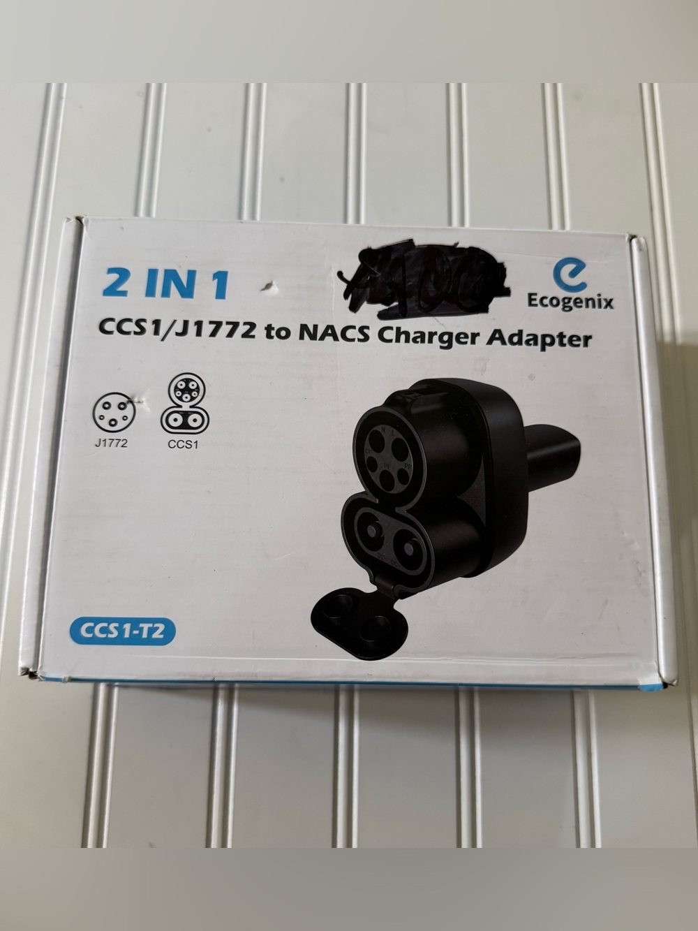 Ecogenix CCS1/J1772 To NACS Charger Adapter For Tesla, 250Kw